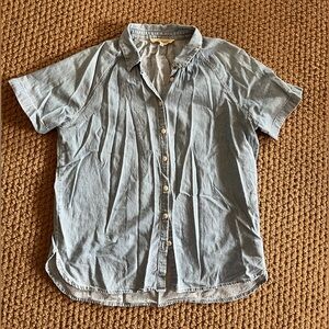 Madewell Chambray Short-sleeve Button-down Sz M